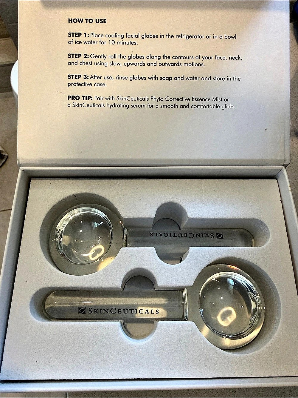 New Skinceuticals Cooling Facial Globes Facial Massage Tool Set
